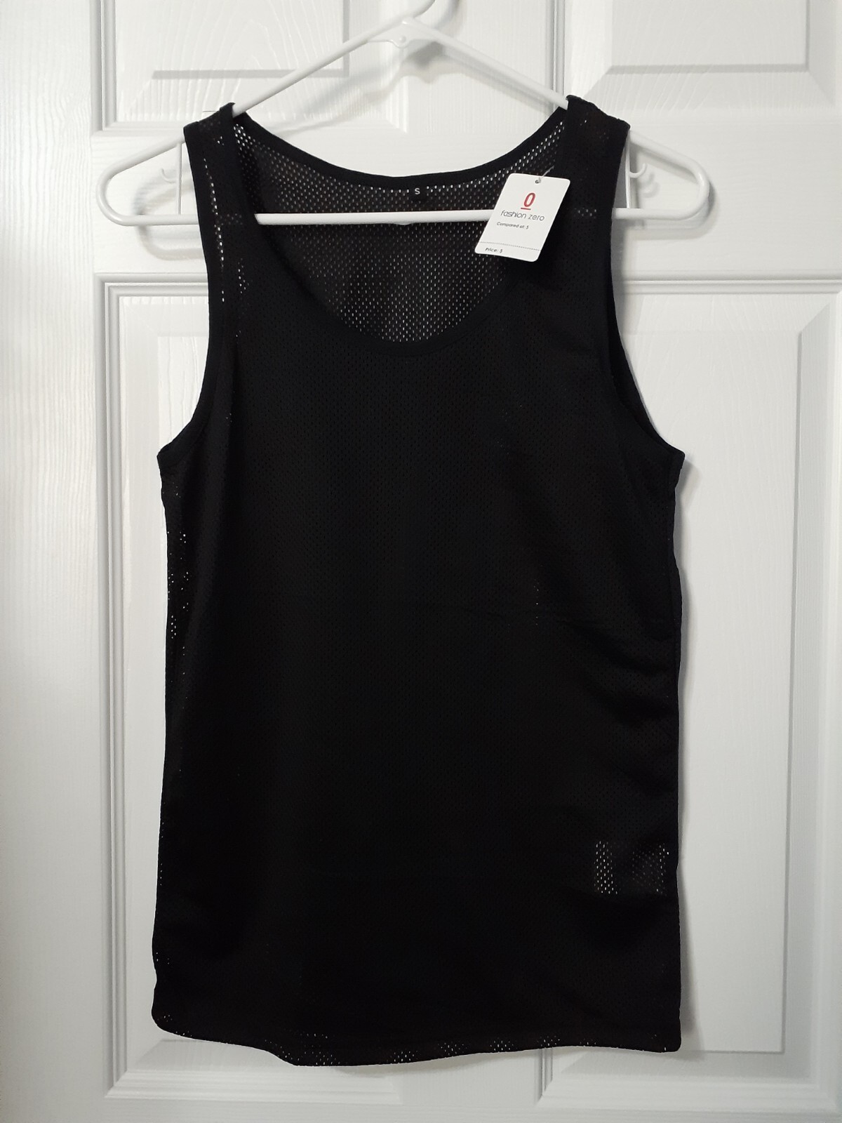 Fashion Zero Mens Mesh Tank Top T-Shirt S SMALL Black Muscle Athletic Beach NWT gallery