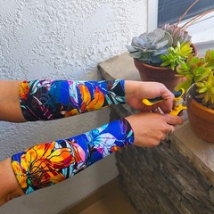 Skin Protection Forearm Sleeves – UV Block 98% – Made in USA – Pair