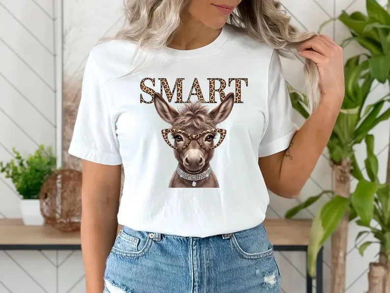 Smart Donkey Shirt, Funny Donkey Tee, Sassy Animal Shirt, Attitude Shirt gallery