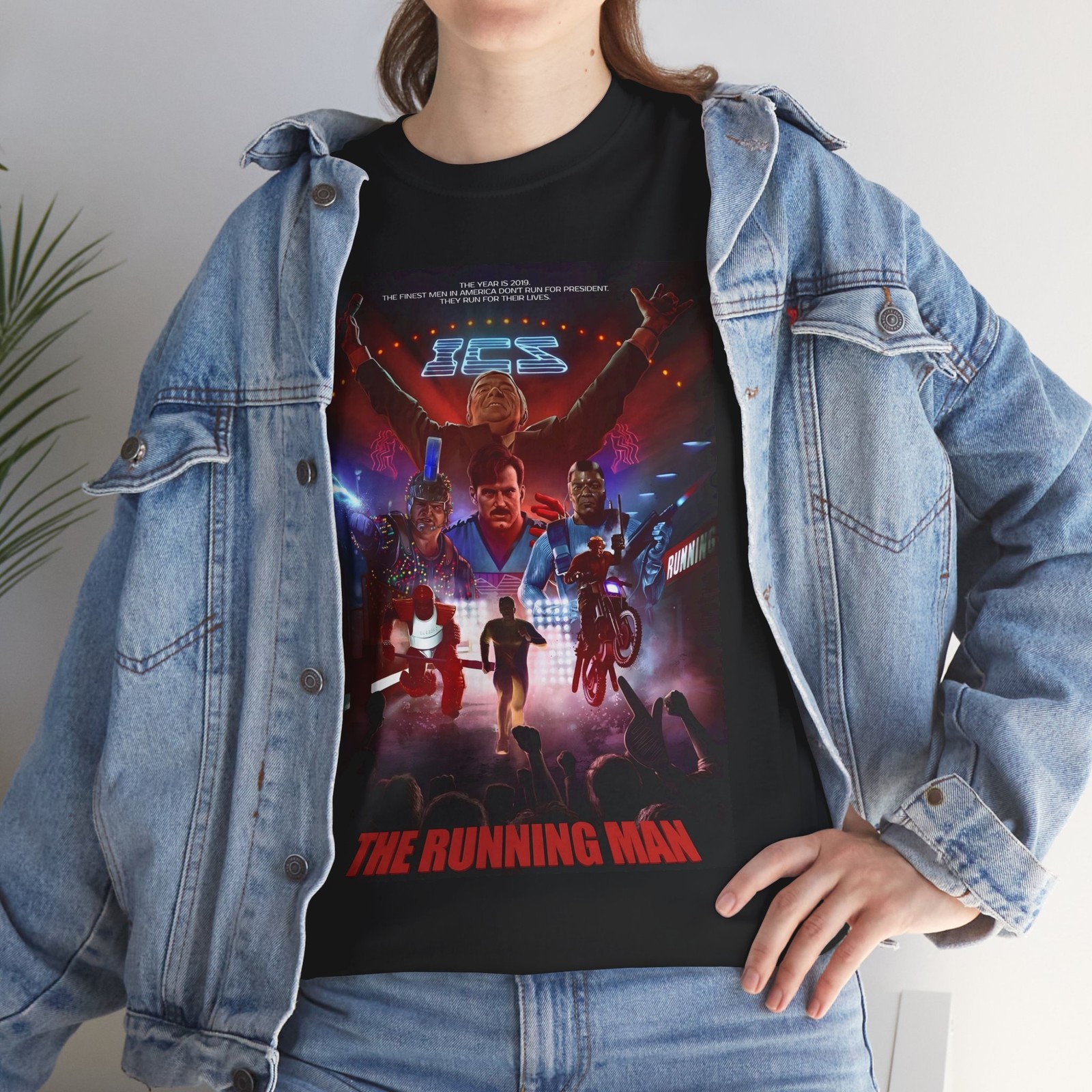 The Running Man (1987) T-Shirt Schwarzenegger Sci-Fi 80s