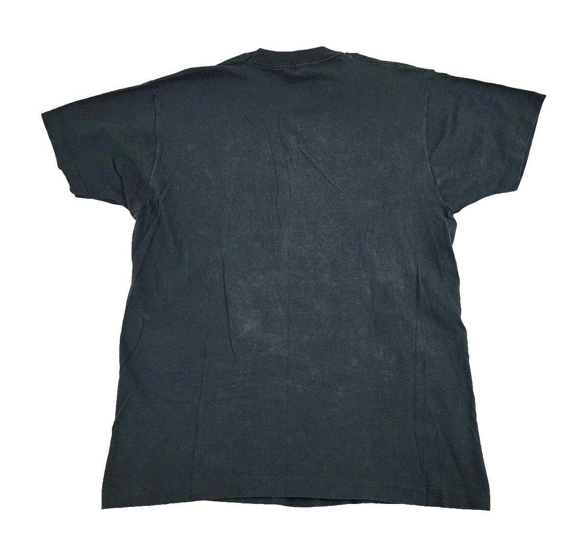 VINTAGE Lace Rose Shirt Mens Large Gem Flower Single Stitch Black Tee Adult A48 gallery