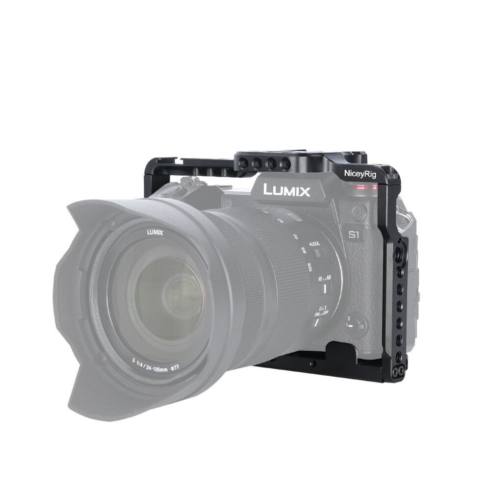 NICEYRIG S1 Camera Cage for DSLR Panasonic Lumix S1 S1R with Nato Rail Cold Shoe