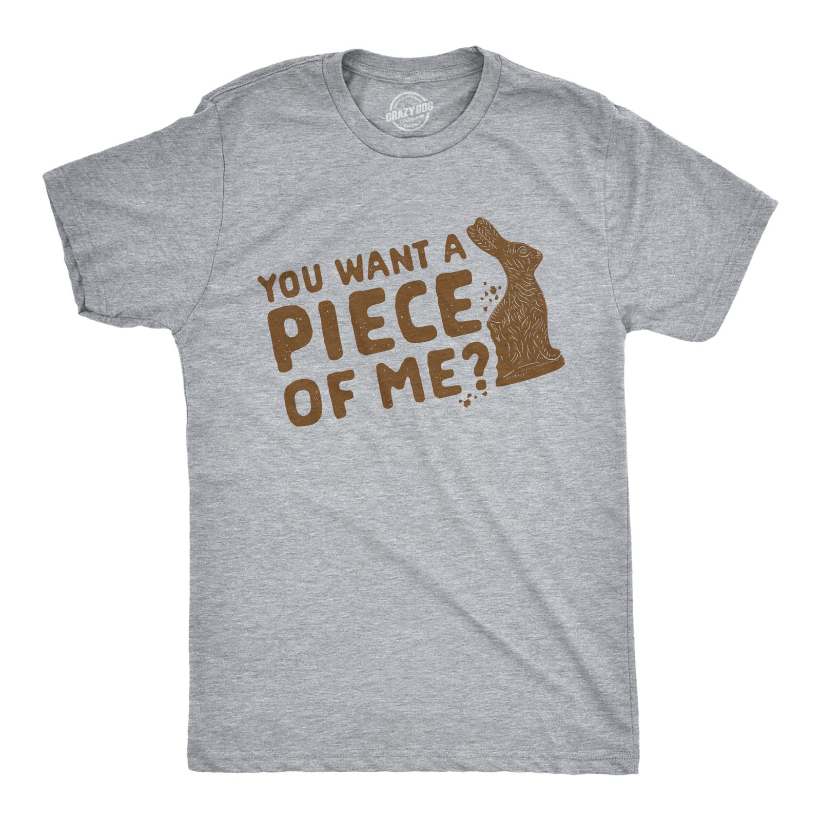 Mens You Want A Piece Of Me T Shirt Funny Chocolate Easter Bunny Tee gallery