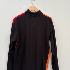 Marithe Francois Girbaud Color Block Shirt Men Medium Turtleneck Black Y2K
