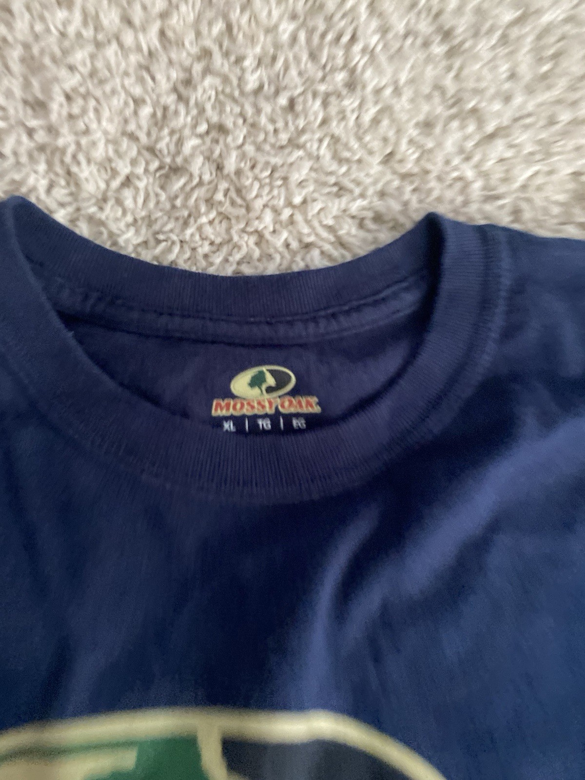 Mossy oak shirt adult extra large 1XL blue short sleeve crewneck outdoor mens ** gallery