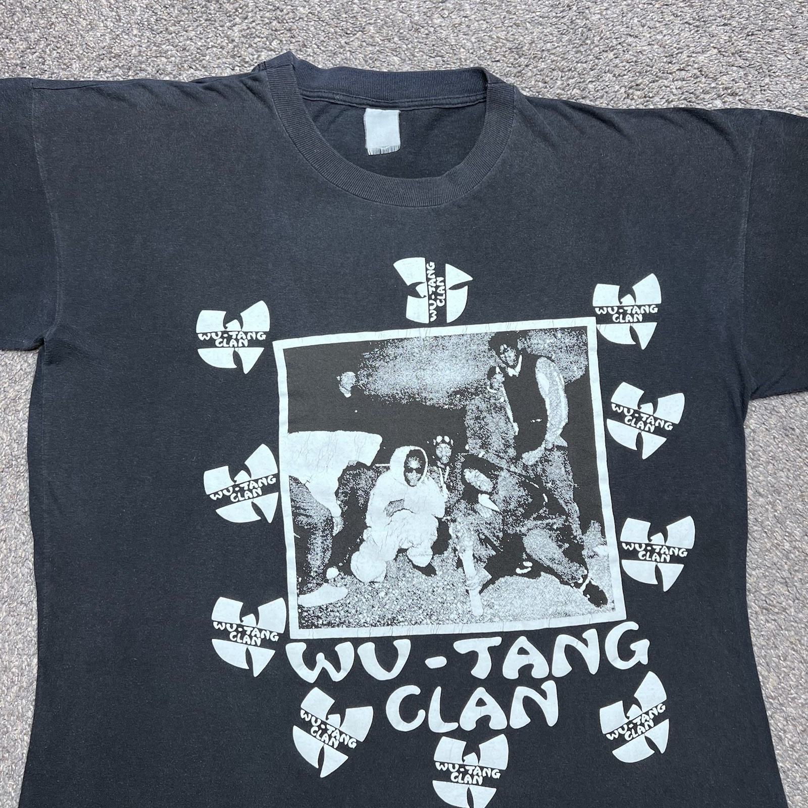 Vintage 1990s Wu Tang Clan 36 Chambers Of Death Promo Rap T-Shirt Sz L gallery
