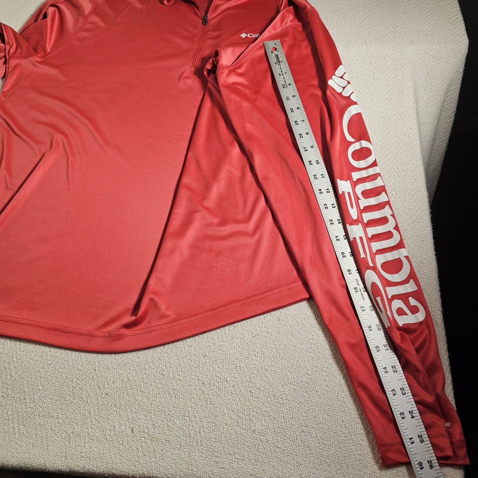 Columbia PFG "Terminal Tackle" 1/4 Zip Omni-Wick Mens Omni Shade Lightweight Red gallery