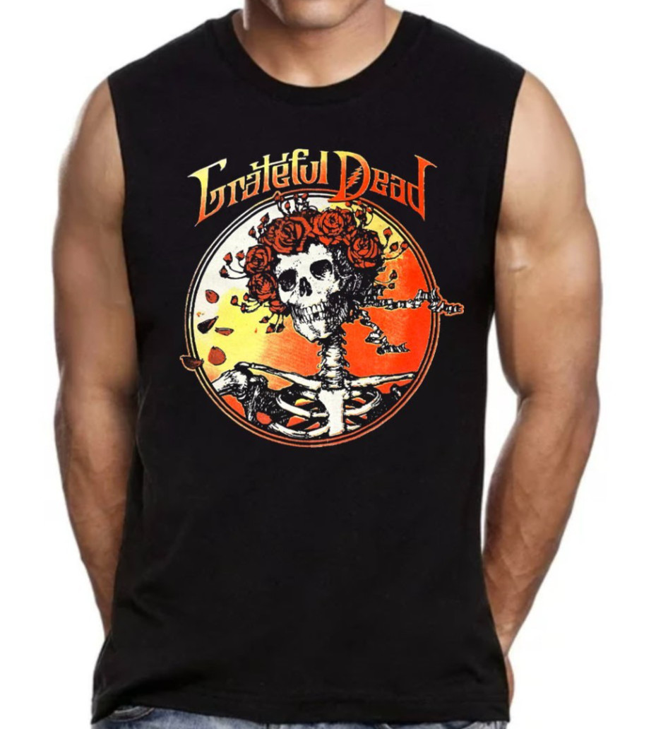 Grateful Dead Rock Band Men’s Muscle Shirt (Multiple Colors)