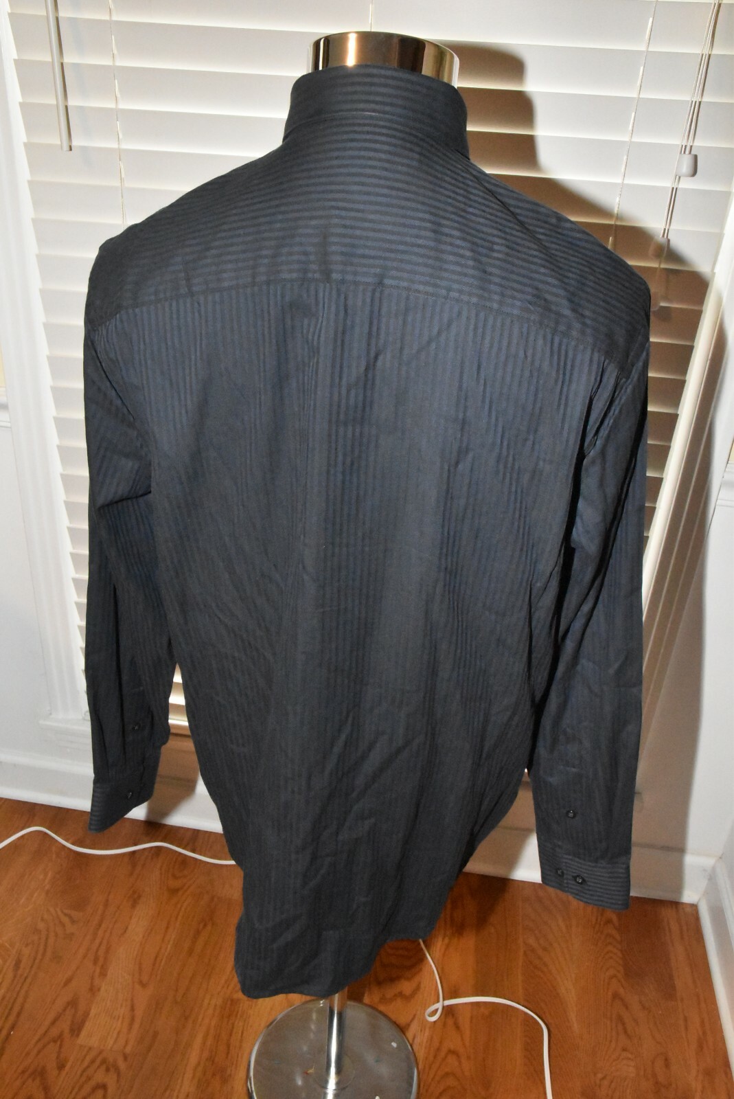 Perry Ellis Men's Striped Button Down Shirt Cotton LS Size L CHEST 46 NWT gallery