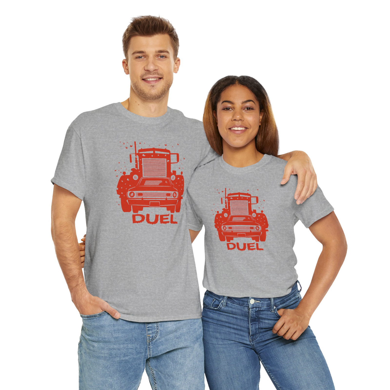 Road Duel T-Shirt, Car vs Killer Truck Vintage Road Chase Tee for Cult Film Fans gallery