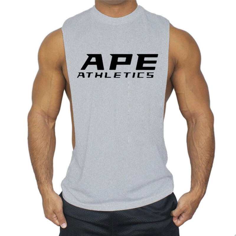 100% Cotton Tank Top Bodybuilding Athletic Workout Muscle Fitness Vest Stringer gallery
