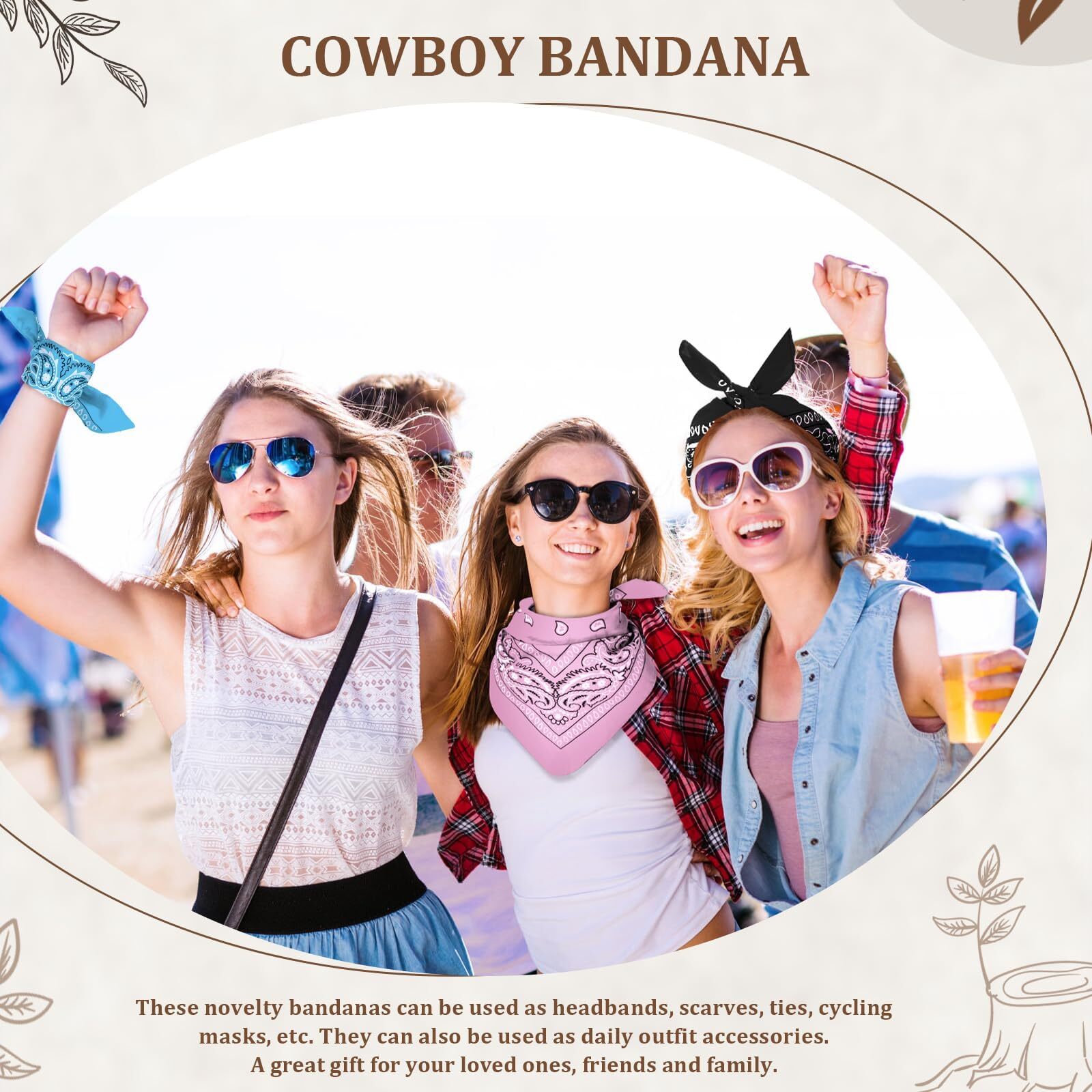 Paisley Bandanas 36 Pack Bulk Polyester Multi Purpose Party Costume Pet gallery