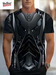 Cool Technology Graphic Print T-Shirt 2025 Men’S Short Sleeve T-Shirts Clothing