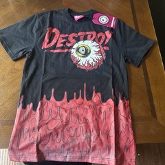 Mishka Keep Watch Men’s Black/Red Eye Destroy Graphic Crew Neck T-Shirt Size s