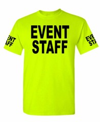 Event Staff high visibility Tee T shirt
