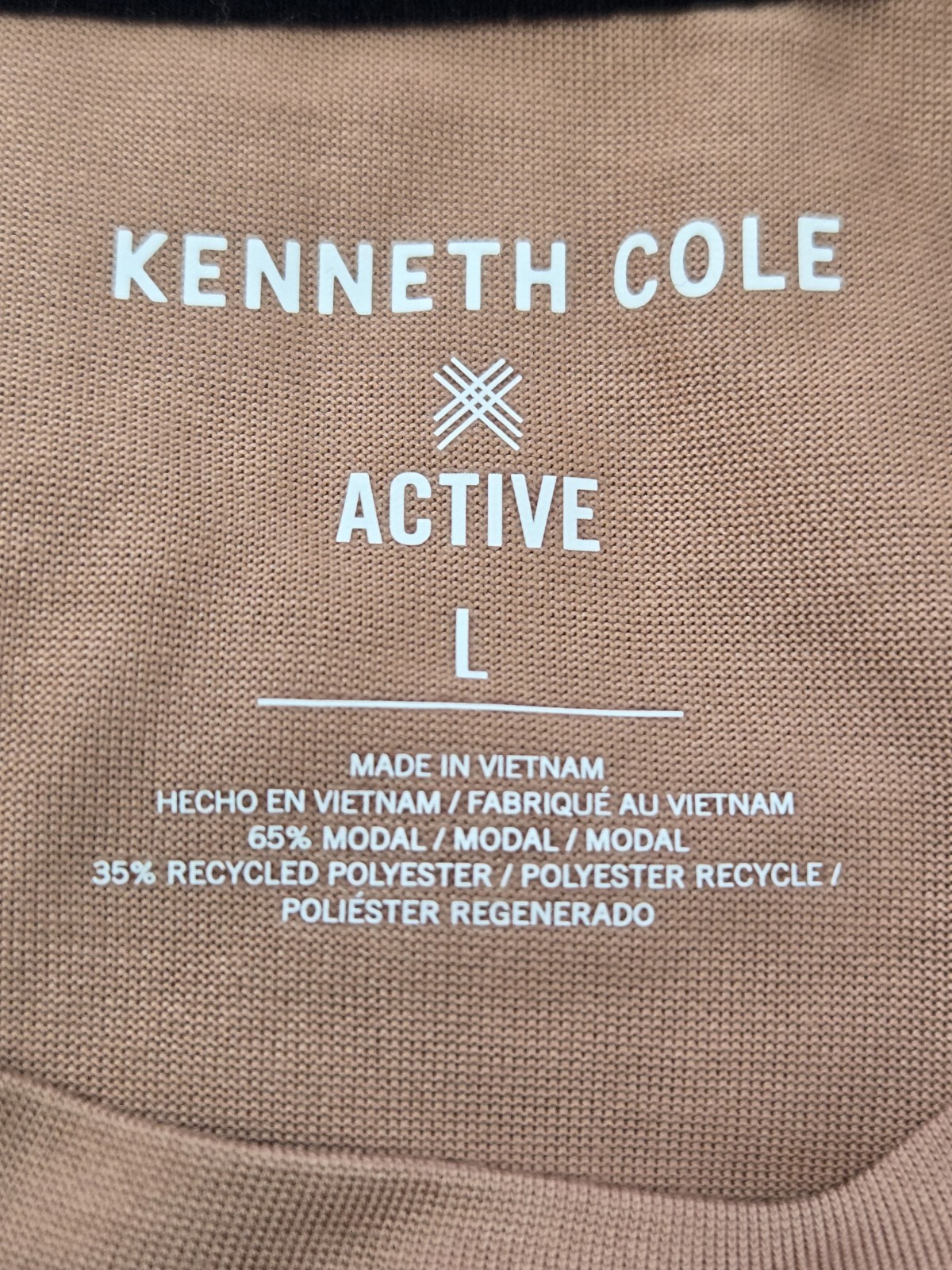 Kenneth Cole Active Tech Crew Neck Short Sleeve T-Shirt Canyon Clay Men's Size L gallery