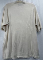 Johnston & Murphy NWT Men’s Medium Shirt Taupe 100% Silk Short Sleeve Pull Over