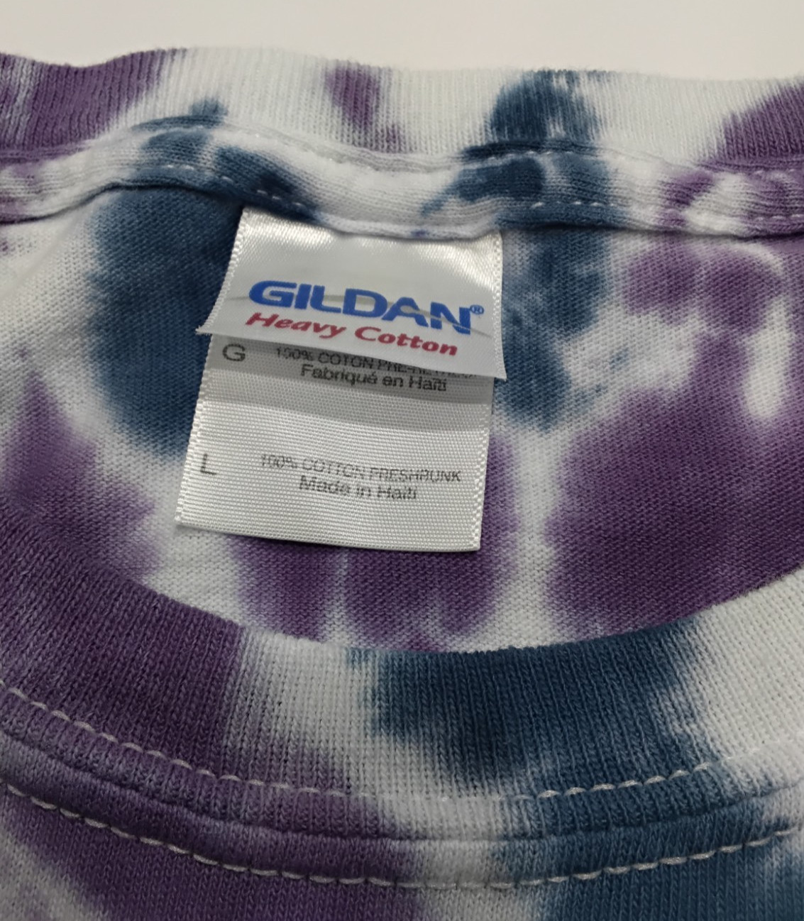 New Tie Dye Men's T-Shirt Purple Blue Adult Large Multicolor Summer Spiral gallery