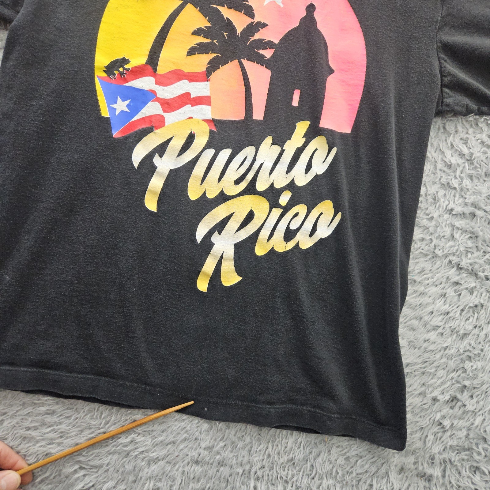 Puerto Rico Vintage T Shirt Men Medium Single Stitch Silk Screened Graphic *Dot gallery