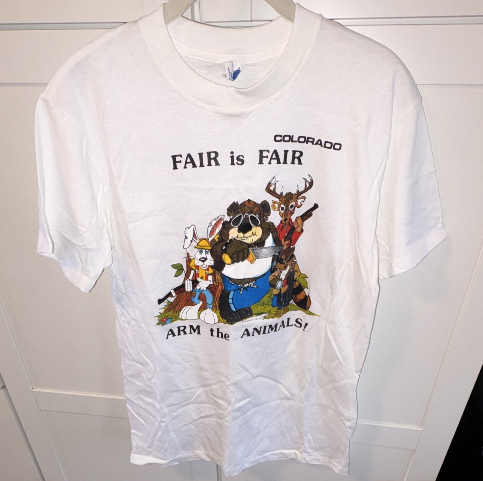 Single stitch vintage Royal First Class White Graphic Print Crew Neck T-Shirt M gallery