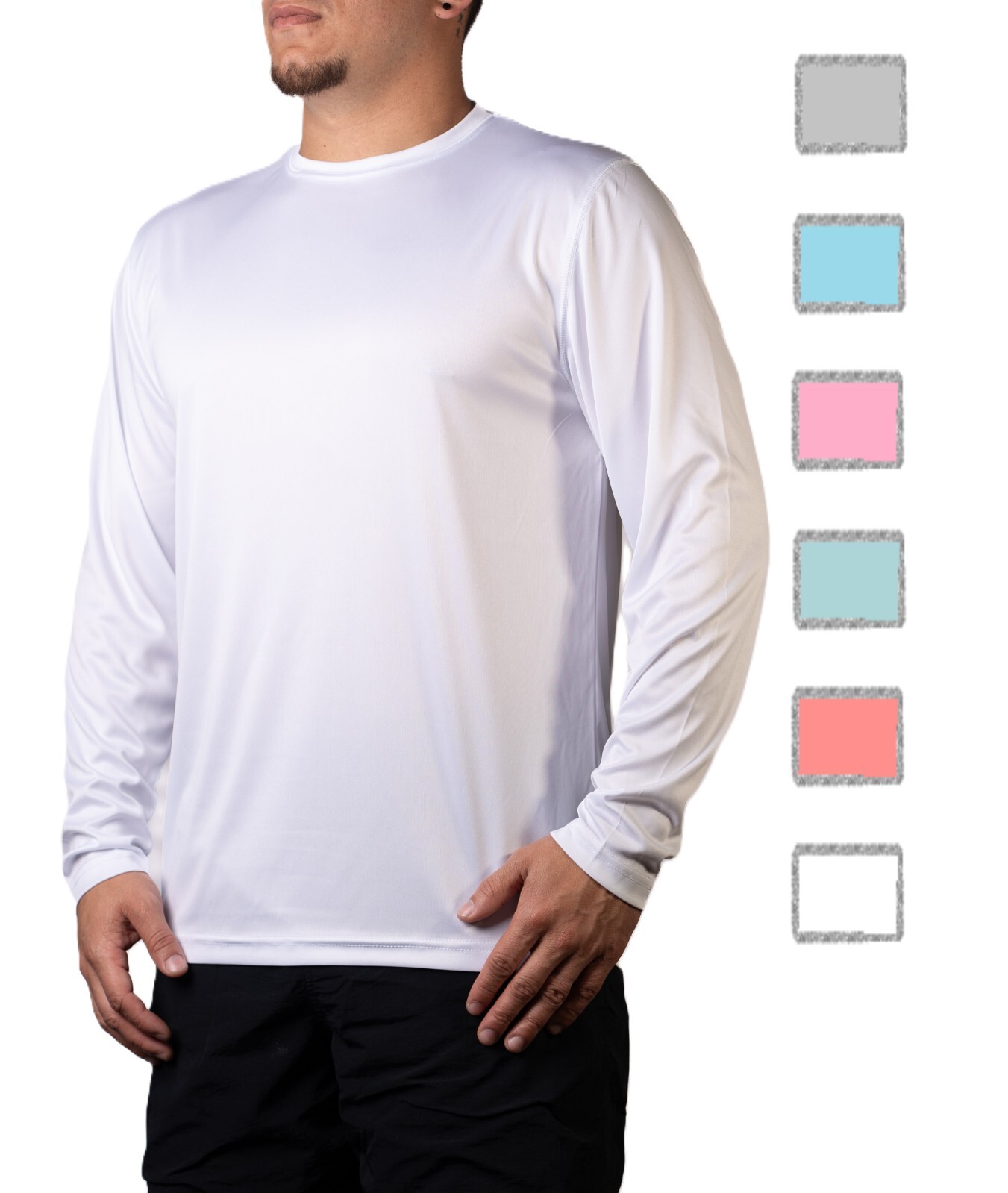 Men's Rash Guard Sun Protection UV SPF UPF 50+ Long Sleeve Performance Shirt gallery