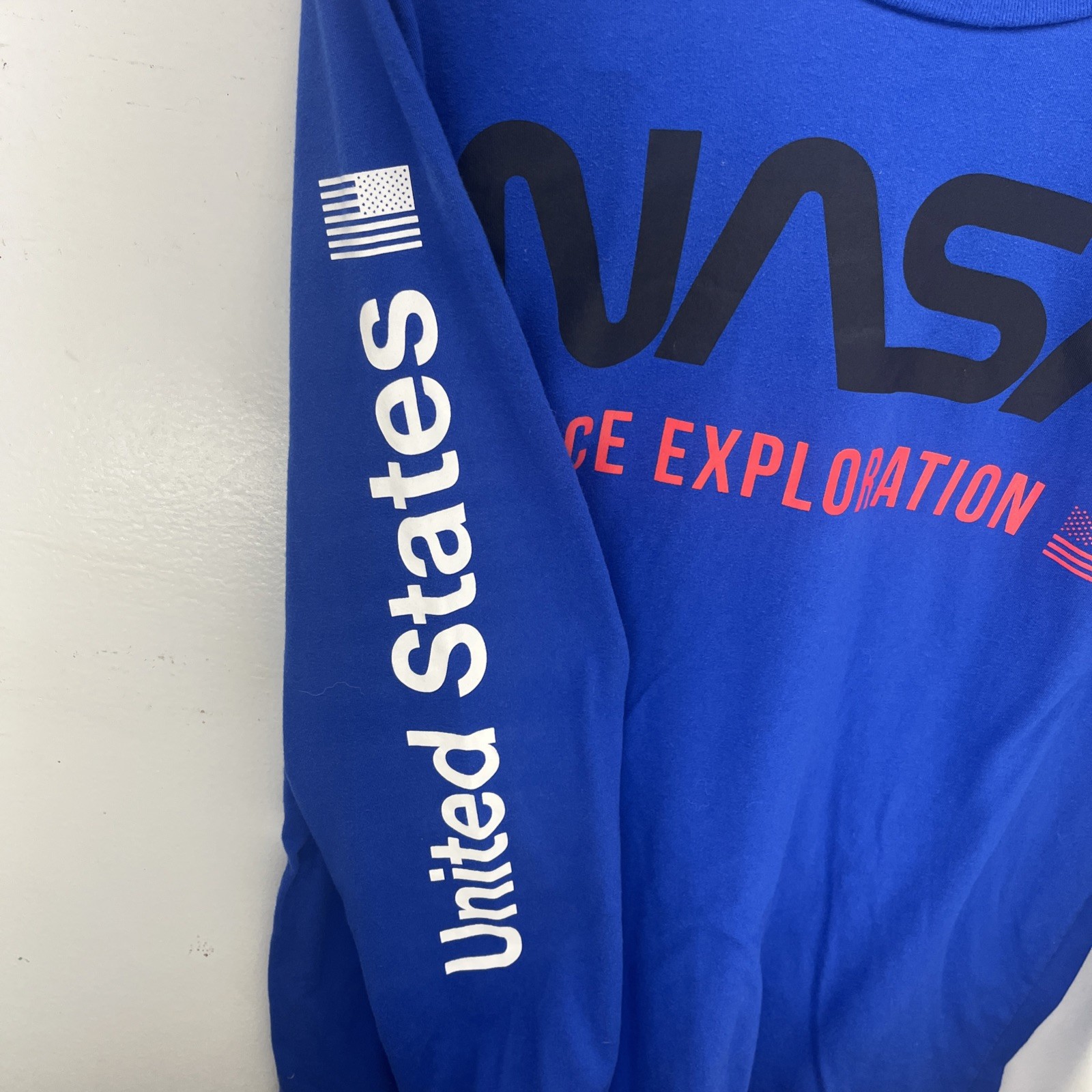 NASA Space Exploration Long SleeveShirt by Well Worn, Adult Large Blue gallery