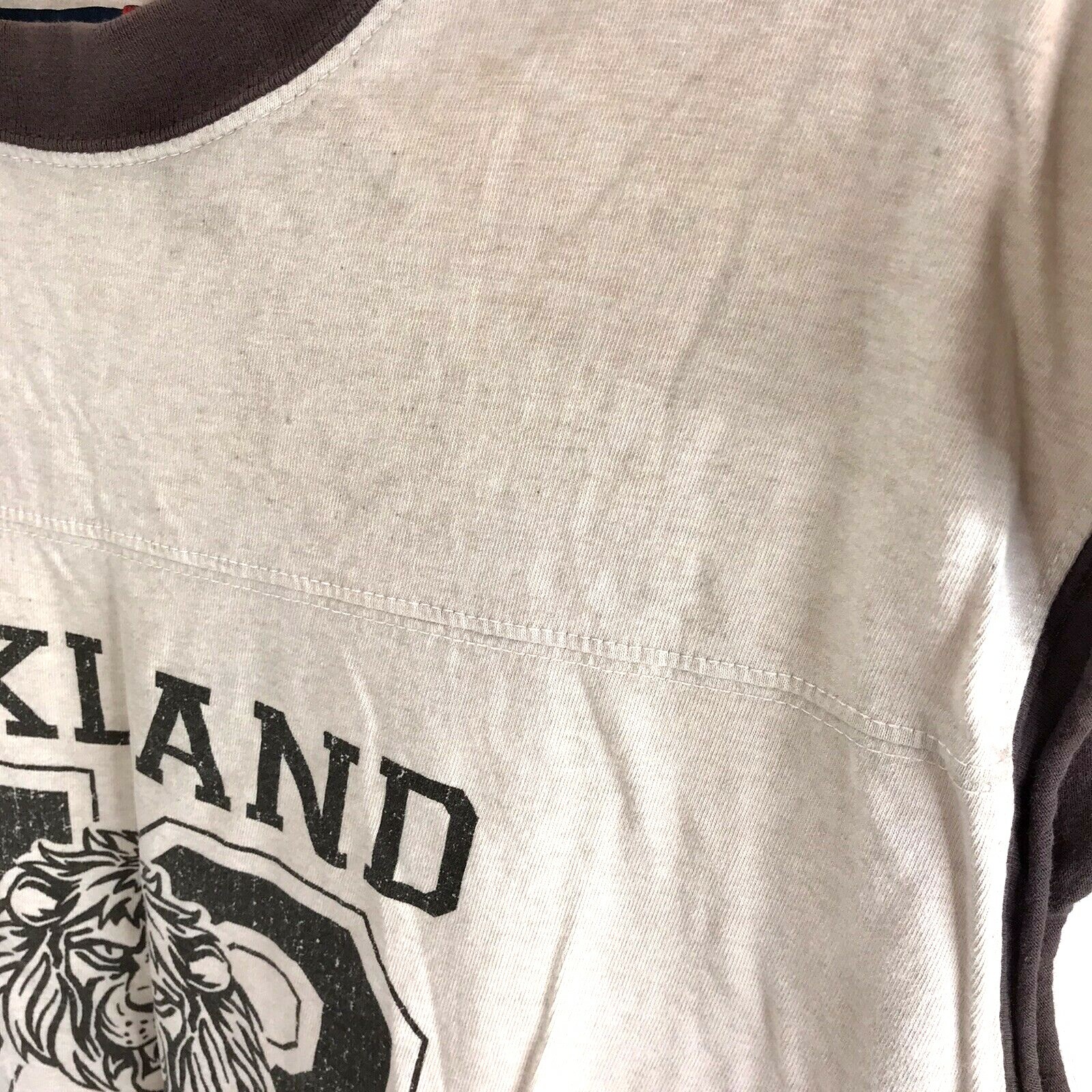 Vintage Shirt Oakland Lion 73 T-shirt Seattle Cotton Works Ringer L Muscle Tee gallery