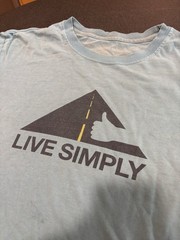 Patagonia Live Simple Graphic Tee Men’s Size Medium Some Stains Outdoors Nature