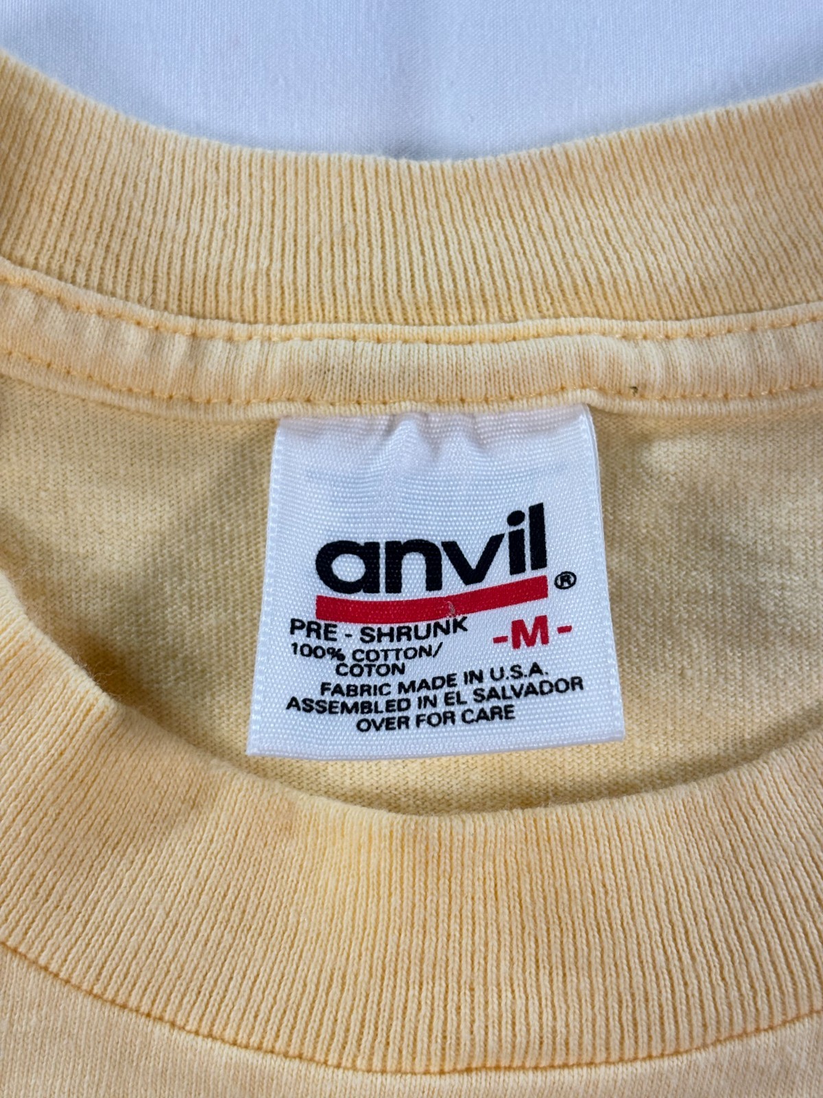 Vintage Single Stitch Southampton Shirt Size Medium Yellow Anvil Tag Made In USA gallery