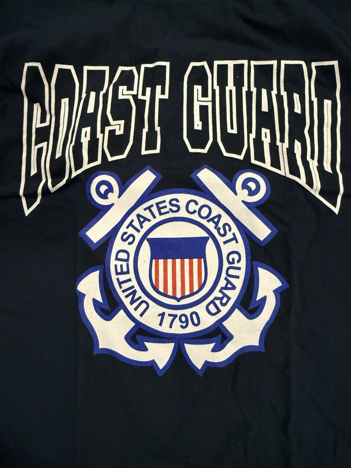 U.S. Coast Guard USCG Anchor Logo Navy Blue T-Shirt - Size M / Medium - NEW! gallery