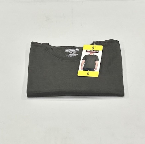 Kirkland Signature Men’s Pima Cotton Slub Tee, Gray, Size S