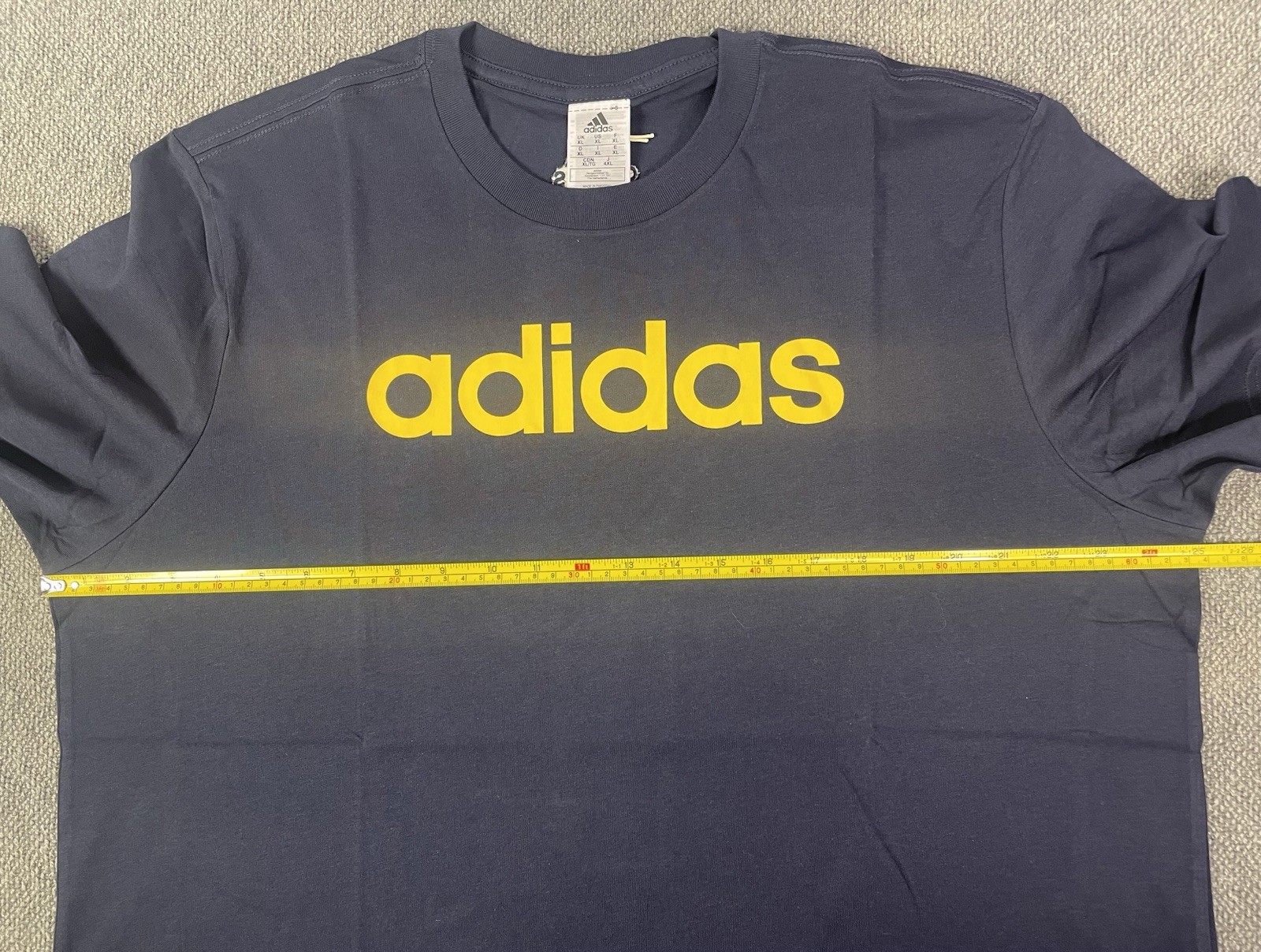 adidas Men’s XL Graphic Crewneck Short Sleeve T-Shirt Navy NWT gallery