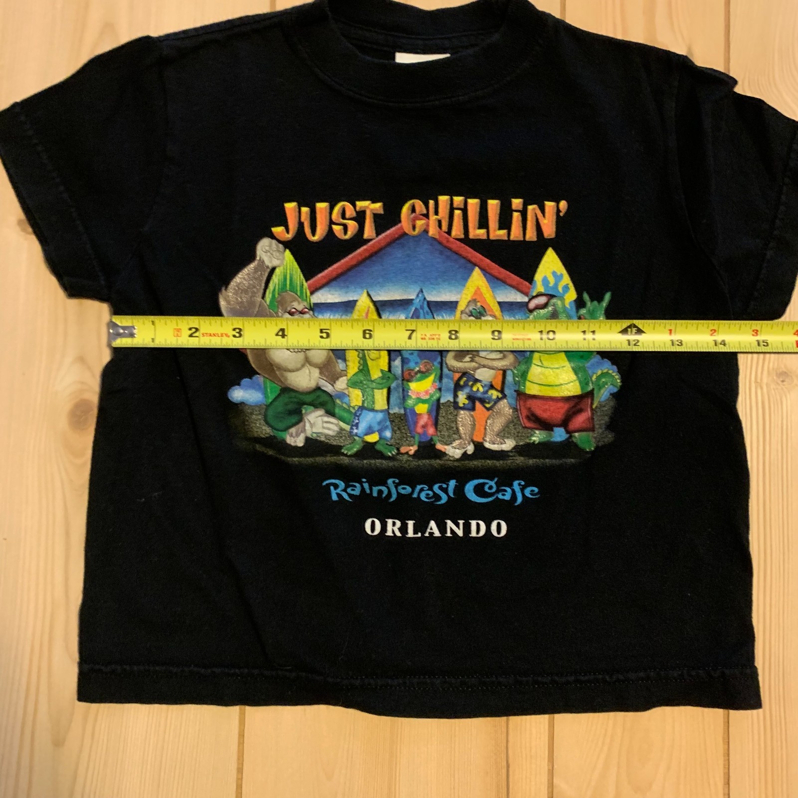 Vintage Rainforest Cafe Orlando FL Just Chillin' Surf Beach Youth T-Shirt XS gallery