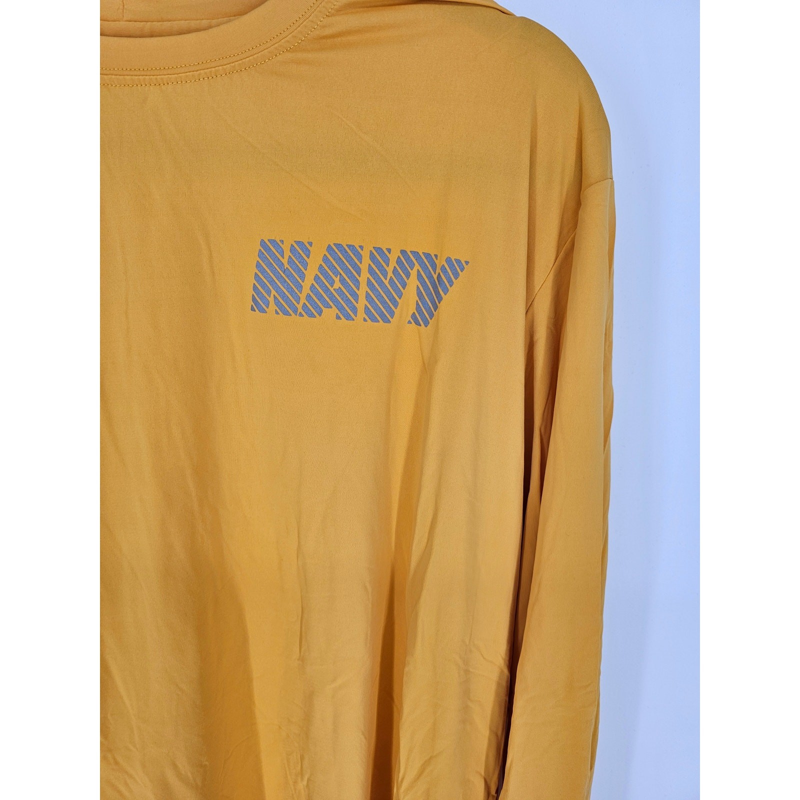 New Balance Men's Yellow Meryl Nylon Blend Navy Long Sleeve T-Shirt Size XL gallery