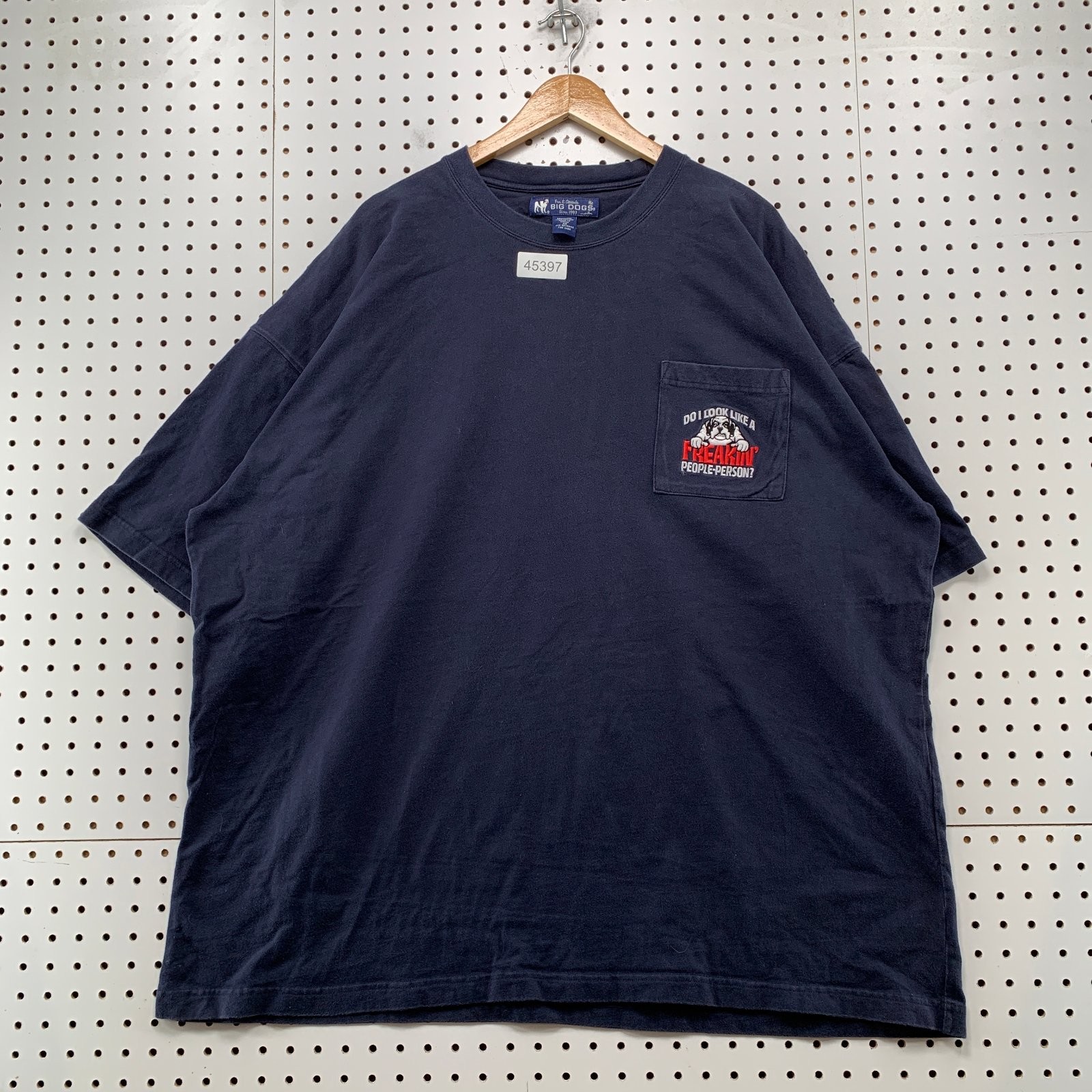 Vintage Big Dogs Shirt Mens Big 4X Blue Pocket Funny Freakin People Person gallery