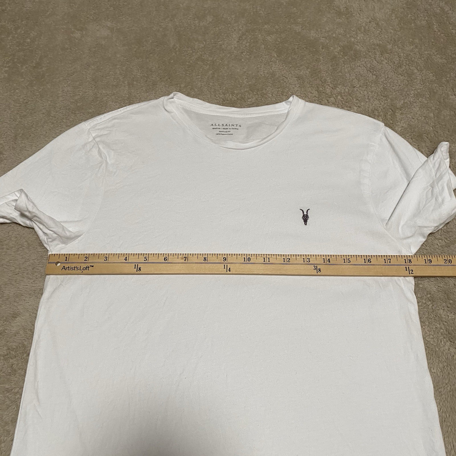 AllSaints Brace T-Shirts Mens M Short Sleeve Crewneck Cotton Ramskull Set of 3 gallery