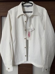 SOUTHFISH JCaesar Maple Color Shirt White Size S Mens Long Sleeve Button Up