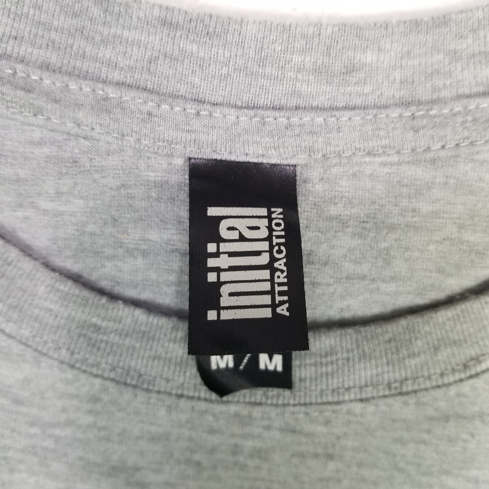 Men's Gray Never 51 St Large Block Letter Graphic Tee Shirt Medium Casual gallery