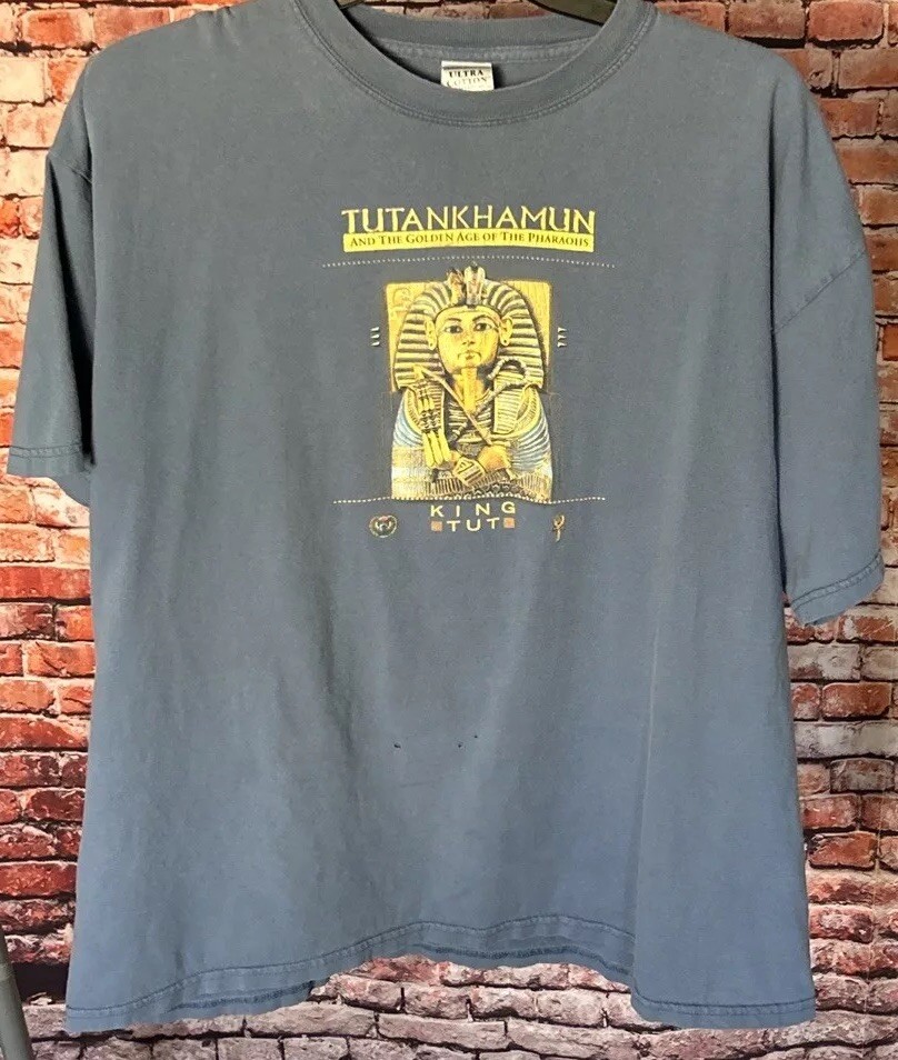 King Tut Tutankhamun And The Golden Age Of The Pharaohs T-Shirt Adult Size 2XL
