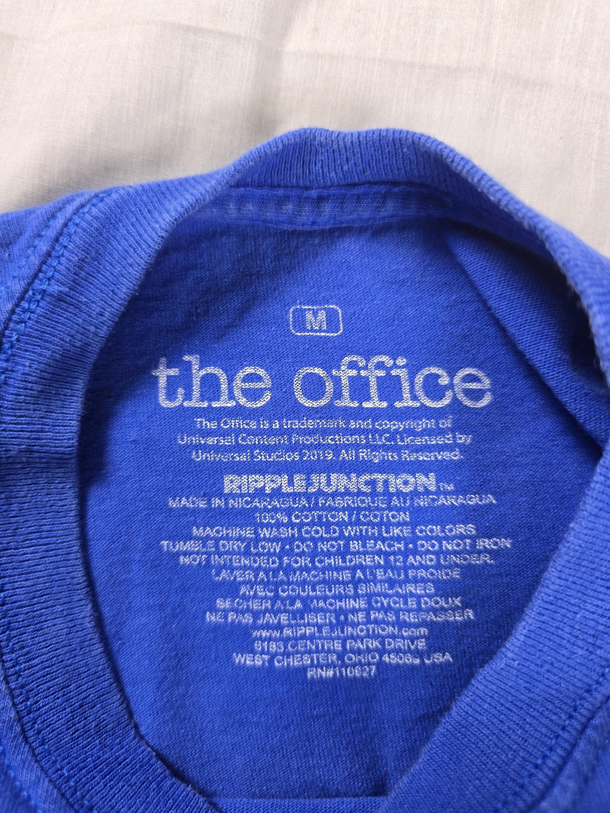 Ripple Junction Shirt Mens Medium Blue The Office Dunder Mifflin Graphic Tee gallery