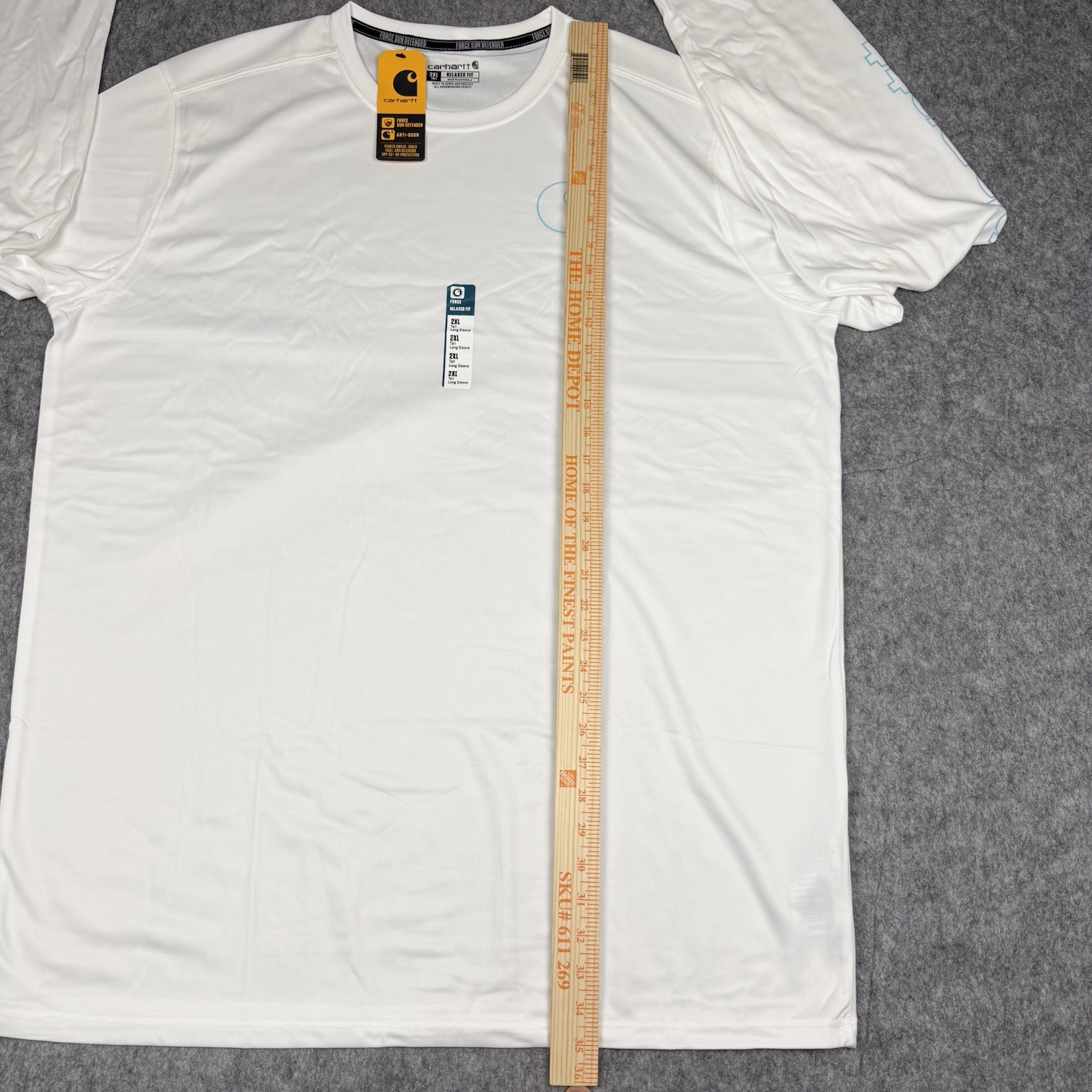 NWT Carhartt Mens Force Sun Defender Lightweight Long Sleeve T-Shirt 2XLT White gallery