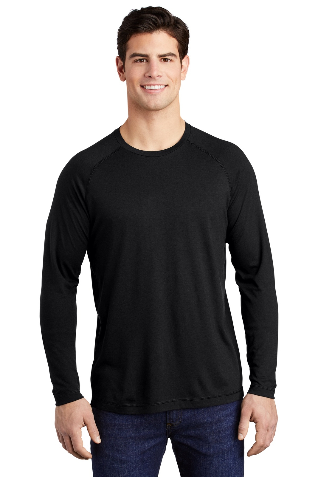 Sport-Tek ST400LS Mens Long Sleeve PosiCharge Tri-Blend Wicking Raglan T-Shirt gallery