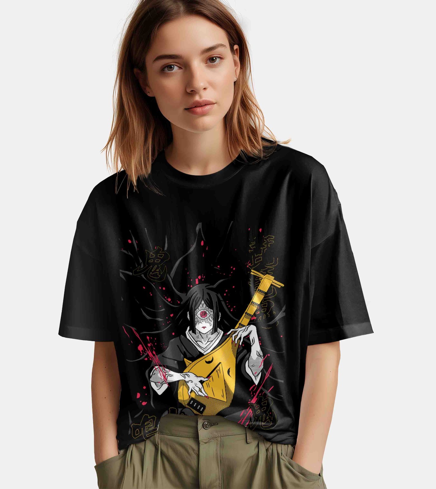Demon Slayer Shirt Nakime Upper Moon 4 T-Shirt Tanjiro Kimetsu No Yaiba Tee gallery