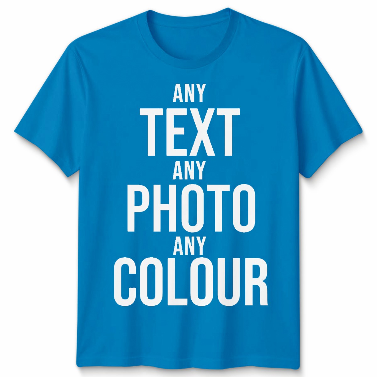 Personalised Print Unisex T Shirts Customise Photo Or Text Any Colour Tee gallery