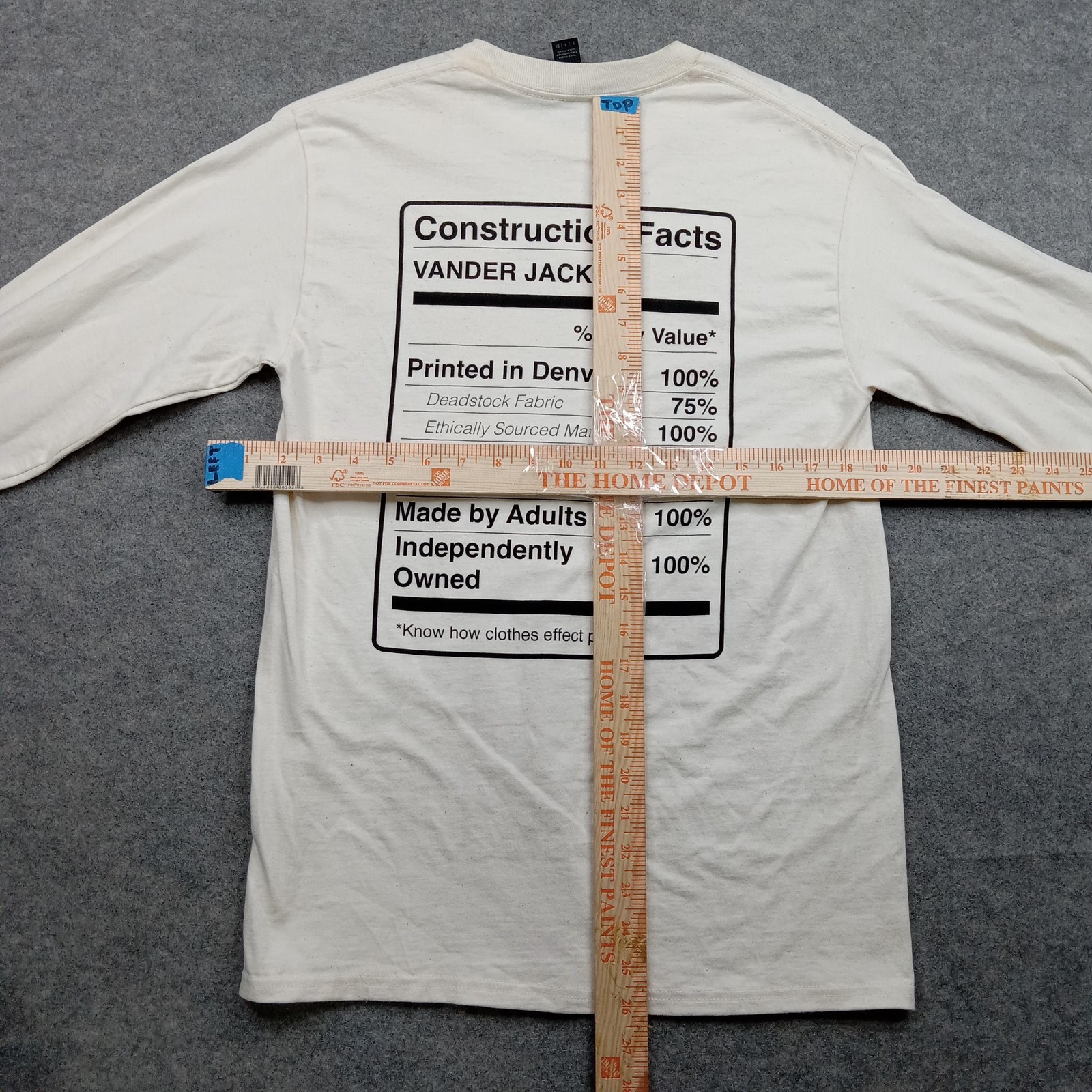 Vander Jacket Gildan Shirt Mens Small White Construction Graphic Long Sleeve gallery