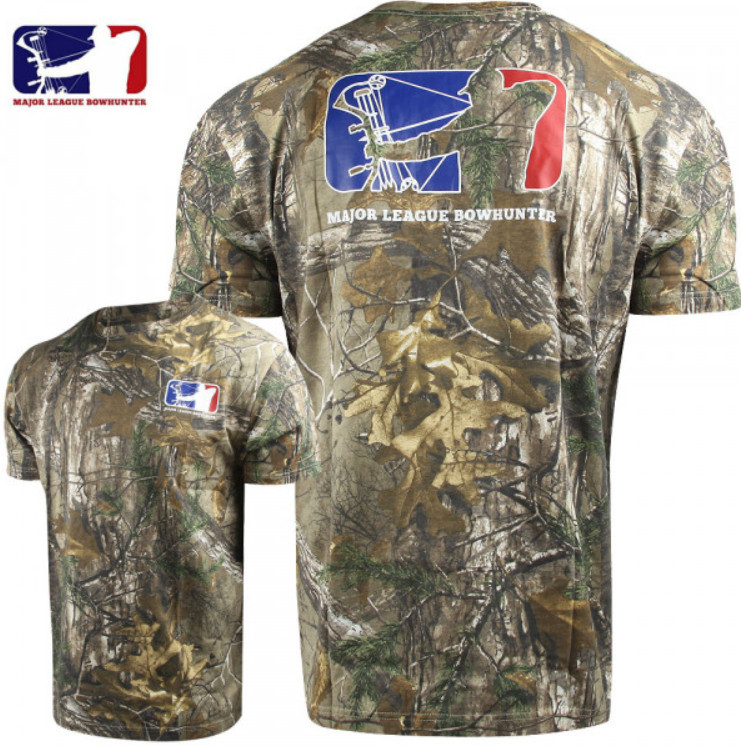 NEW M LG Mens Realtree XTRA Bow Hunter Major League Sleeve T-Shirt Hunting Camo