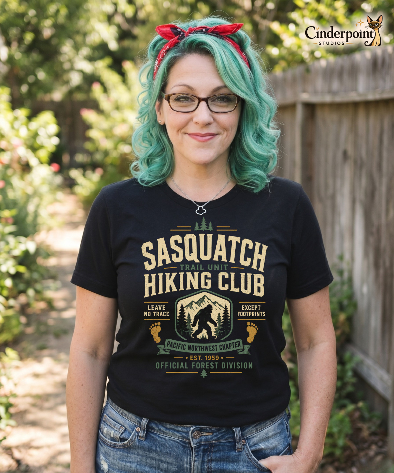 Sasquatch Hiking Club Shirt Bigfoot Cryptid Trail Pacific Northwest Tee XS-5XL gallery