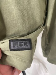 MSX Mens Medium Shirt by Michael Strahan Green Half Zip Long Sleeve