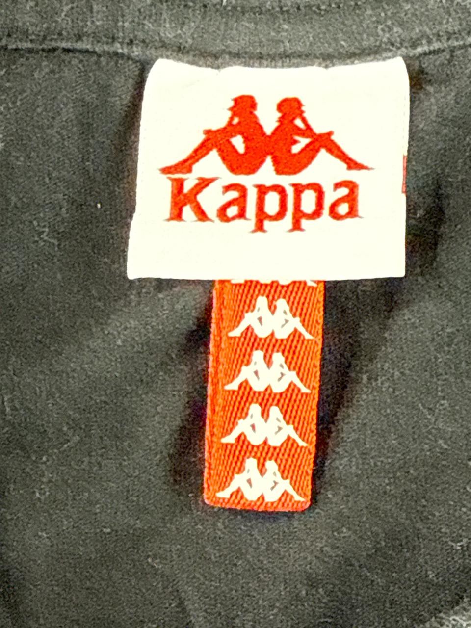 Kappa 222 Banda Tee Mens XL Black White Logo Tape Crewneck Short Sleeve Athletic gallery