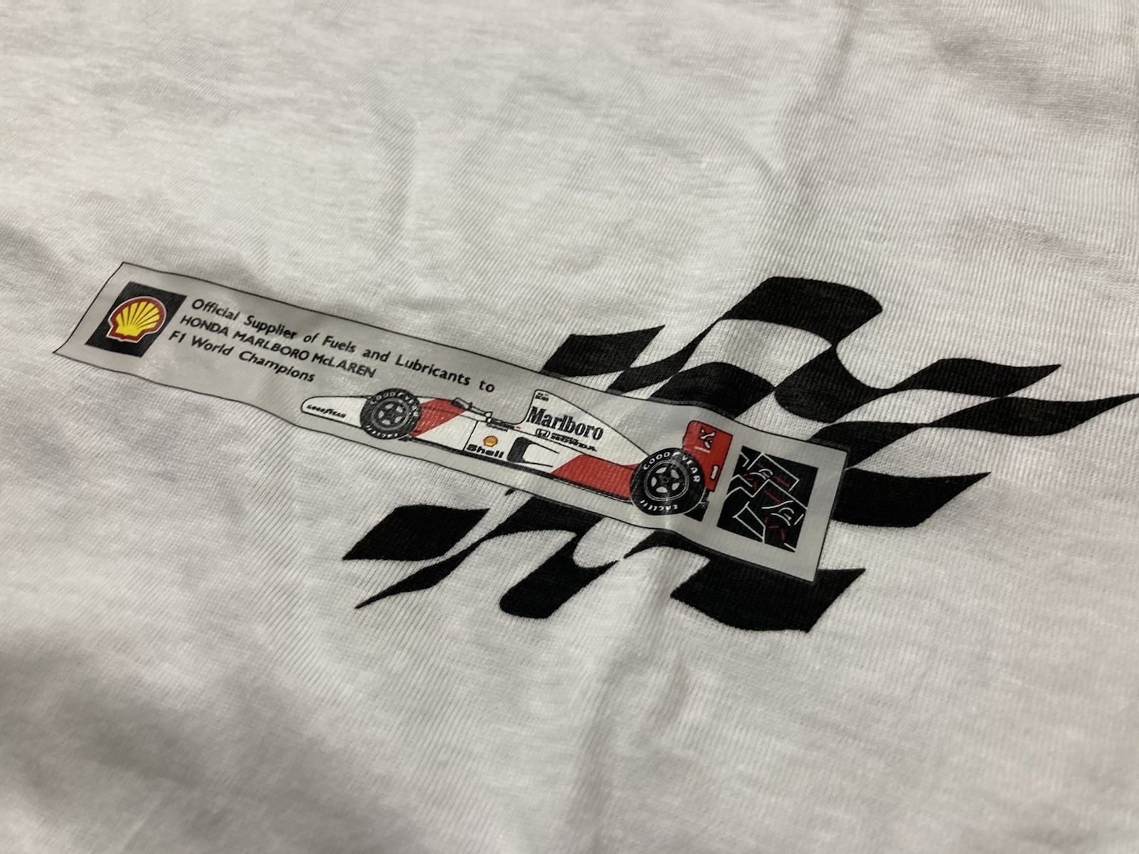 Vintage Honda Marlboro McLaren Shell Formula 1 Racing Team Tee T Shirt One Size gallery
